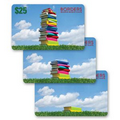 3D Lenticular Gift Card w/ Animated Stack of Books Image (Blank)